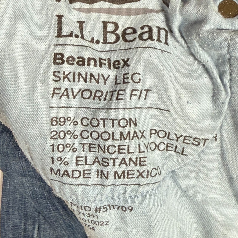 L. L. Bean‎ Beanflex Skinny Leg Favorite Fit Women's Jeans 10P 31x28" Pull Up - Picture 4 of 9